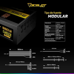 FUENTE DE PODER OCELOT GAMING ATX 550W MODULAR CERTIFICACION 80 BRONCE en internet