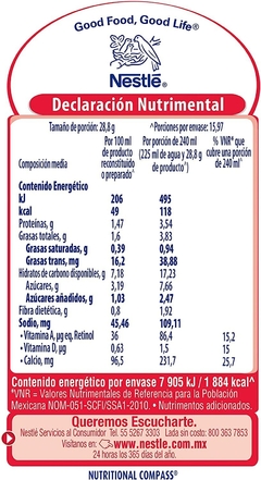 Imagen de [MAYOREO] CAJA DE 55 BOLSAS DE LECHE CARNATION CLAVEL NESTLE 460g