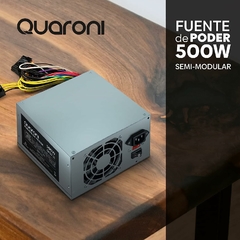 Quaroni Fuente de Poder QPSU-01. Potencia hasta 500W, conexión a MoBo 20+4 Pines, 2 SATA - comprar en línea