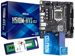 KIT 11 GEN BOARD ASROCK H510M HDV + CELERON G5905 3.5 GHz + 4GB MEMORIA RAM DDR4