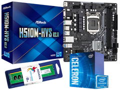 KIT 11 GEN BOARD ASROCK H510M HDV + CELERON G5905 3.5 GHz + 8GB MEMORIA RAM DDR4