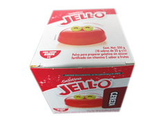 CAJA DE GELATINA CEREZA JELLO 25g (10 SOBRES)