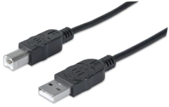Manhattan Cable para Dispositivos USB de Alta Velocidad, USB 2.0 A Macho - USB 2.0 B Macho,