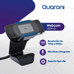CAMARA WEB QUARONI RESOLUCION 720P, CABLE USB 3.5MM PARA AUDIO en internet