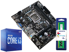 KIT ECS H510H6-M2 + CORE I3 10100 3.60 GHz (4.30 GHz Turbo) + MEMORIA RAM DDR4 8GB 2666 MHz - comprar en línea