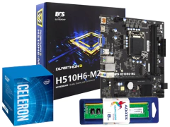 KIT 10ma GEN BOARD ECS H510H6-M2 + CELERON G5905 3.5 GHz + 8GB MEMORIA RAM DDR4