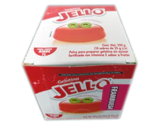 CAJA DE GELATINA FRAMBUESA JELLO 25g (10 SOBRES)