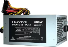 Fuente de Poder QUARONI QPSU-02 de 600W, ATX.