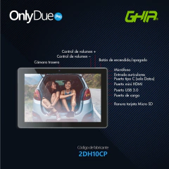 ONLY DUE PRO 2 EN 1 DESMONTABLE 10.1 IPS TOUCH CELERON J3355 RAM 3GB EMMC 64GB DUAL CAM 2.0 MPX WIFI BT W10 PRO COLOR GRIS GHIA