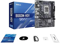 TARJETA MADRE ASROCK B660M-HDV / 12 AV GEN INTEL CORE LGA1700 / DDR4 5066MHZ / HDMI, DISPLAYPORNT D.SUB / 4 SATA3 / 1 HYPER M.2 / 1 ULTRA M.2 - CM - Tienda en Cuba | Entrega inmediata a domicilio en La Habana