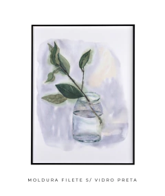 Quadro Decorativo Copo com Folha - loja online