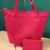 Bolsa Silicone + Necessaire - Rosa