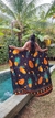 Imagem do Pareô Frutas Preta e Laranja