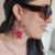 Brinco Argola Estrela Pink