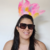 Tiara com Penas Rosa e Amarelo