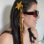 Presilha Estrela Dourada com Gliter e Fitas