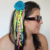 Tiara com Pompom Azul e Fitas