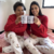 Pijama Longo Calça Punho Vermelho Urso Esquiador na internet