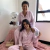 Pijama Americano Longo Listrado Rosa