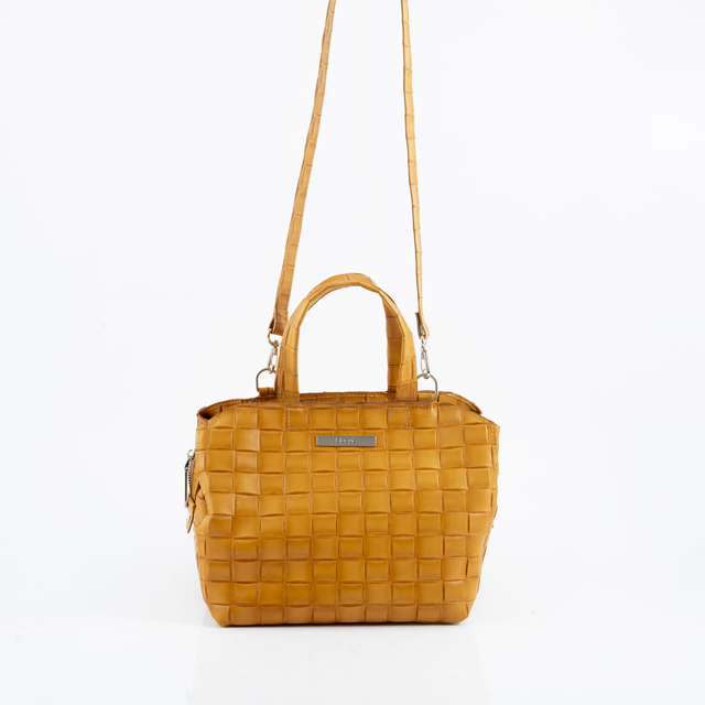Cartera Petit Capri Cuero Trenzado Curry thumbnail 2