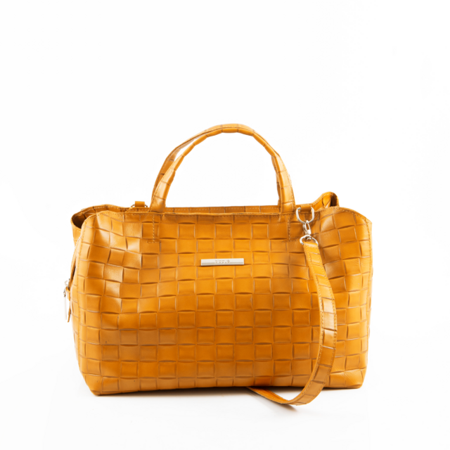 CARTERA CAPRI CUERO TRENZADO CURRY thumbnail 2