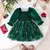 Vestido de Natal Veludo estrelas Menina na internet