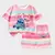 Conjunto stitch arco-íris Menina