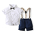Conjunto de Camisa e Short com Suspensório Menino - Vem e Vai Infantil