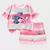Conjunto stitch arco-íris Menina na internet