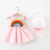 Vestido de Arco-íris com Chapéu Bebê