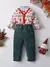Conjunto estampado de Natal Menino na internet