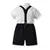 Conjunto camisa com suspensório e short Menino na internet