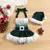 Romper Vestido de Natal com Lantejoula e Chapéu Bebê