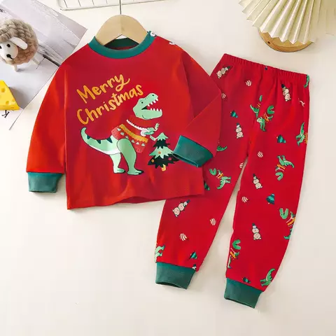 Pijama dinossauro de Natal Menino