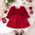 Vestido de Natal Veludo estrelas Menina na internet