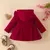 Casaco com capuz de lã Vermelho Menina - comprar online