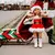 Romper Vestido de Natal com Lantejoula e Chapéu Bebê