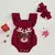 Romper de Natal Rena Bebê - Vem e Vai Infantil