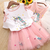 Conjunto Unicórnio com Saia de Tule Menina
