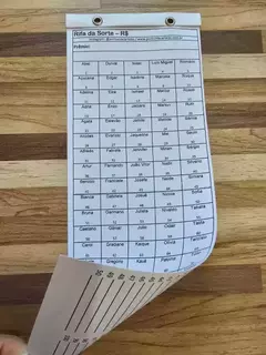Imagem do Combo com 20 cartelas variadas / rifas de 30, 50, 100, 150, 200.