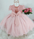 Vestido Infantil Festa Luxo Rosé Tule Bordado Princesa 1 a 3 Anos na internet