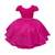 Vestido Infantil Pink Luxo Bela Adormecida Aurora Barbie Princesa Festa Brilho - comprar online