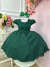 Vestido Infantil Verde Escuro Festa Daminha Formatura Luxo
