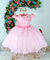 Vestido Infantil Rosa C/ Renda Cinto Pérolas 1 ao 4 anos - comprar online