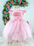 Vestido Infantil Rosa C/ Renda Cinto Pérolas 1 ao 4 anos - loja online