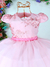 Vestido Infantil Rosa C/ Renda Cinto Pérolas 1 ao 4 anos na internet