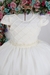 Vestido Infantil Off White C/ Busto De Nervuras Daminhas Formatura 4 ao 12 anos na internet