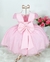 Imagem do Vestido Infantil Rosa Jardim das Borboletas Floral Festa Luxo 1 a 4 anos