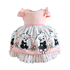 Vestido Urso Panda Infantil Temático Ursinha Fofa Festa