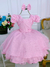 vestido rosa infantil festa luxo Jardim das Borboletas 1 Ao 4 anos